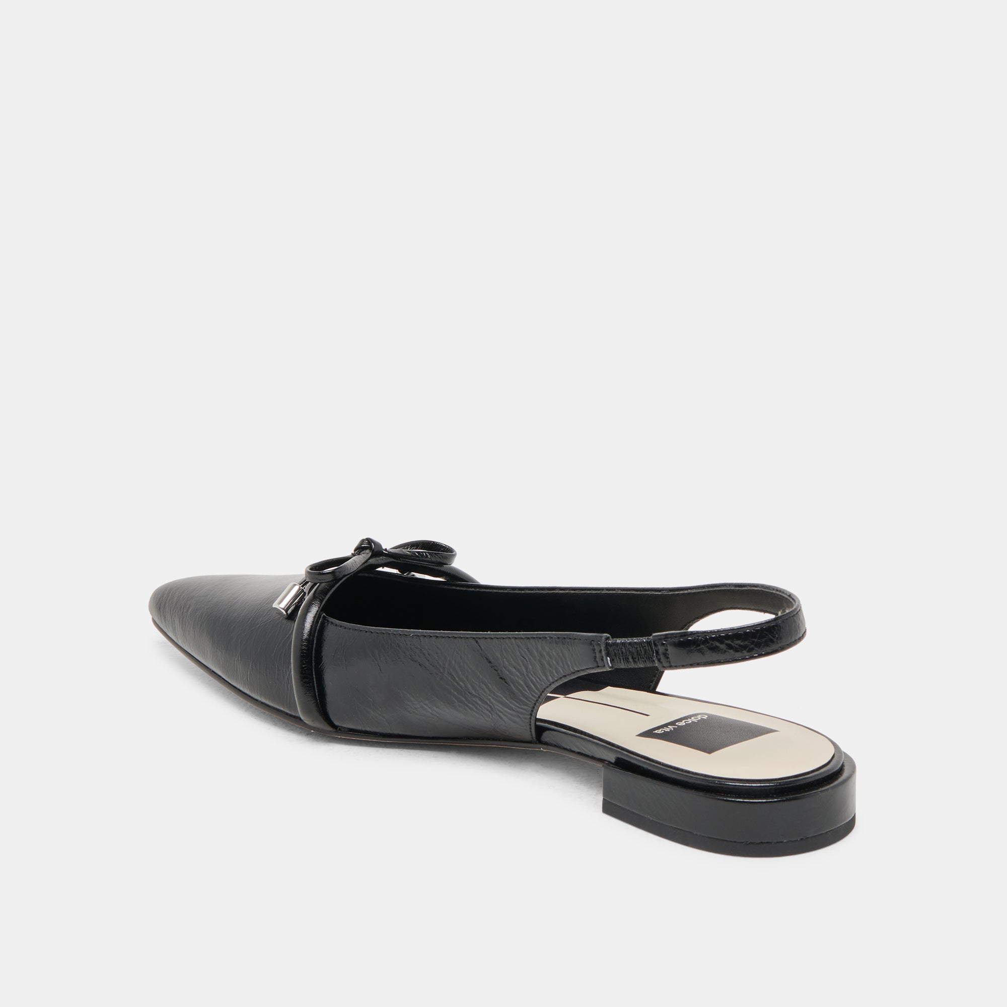 PAYGE FLATS MIDNIGHT CRINKLE PATENT