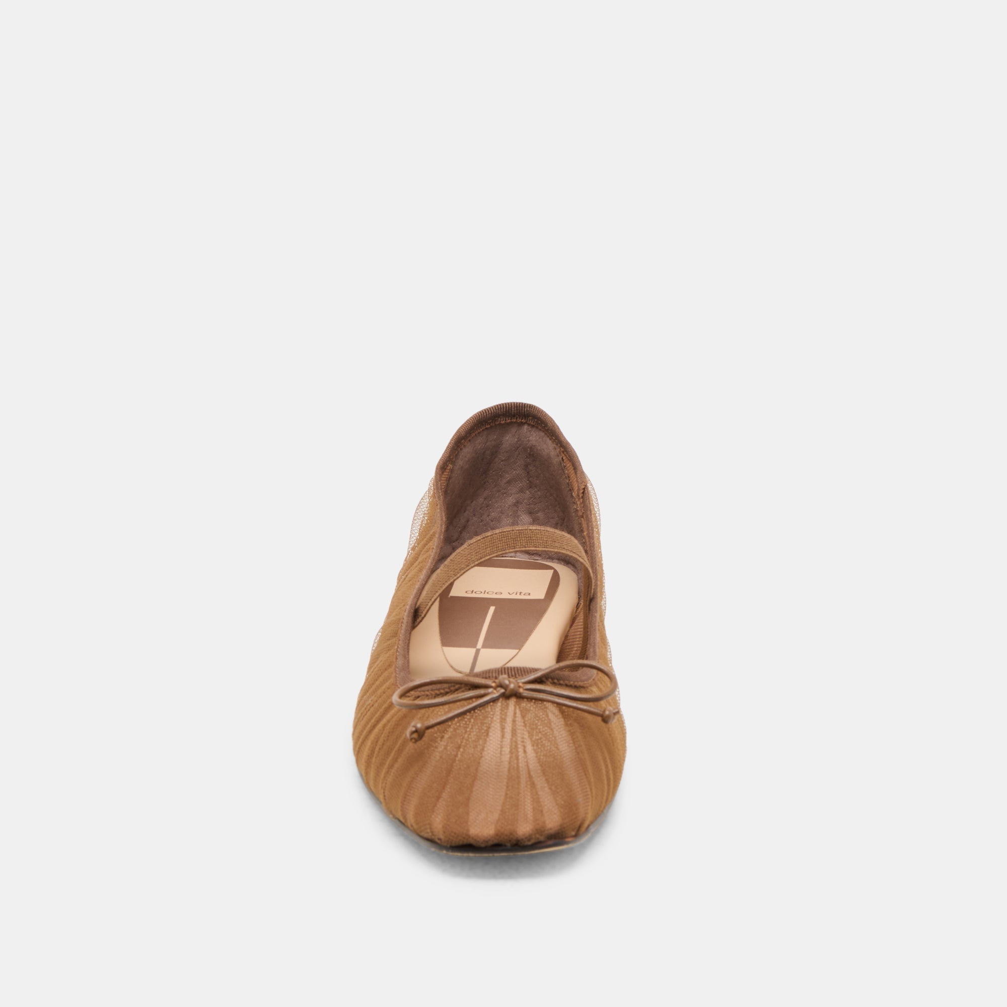 RAEVEN BALLET FLATS MID BROWN TULLE
