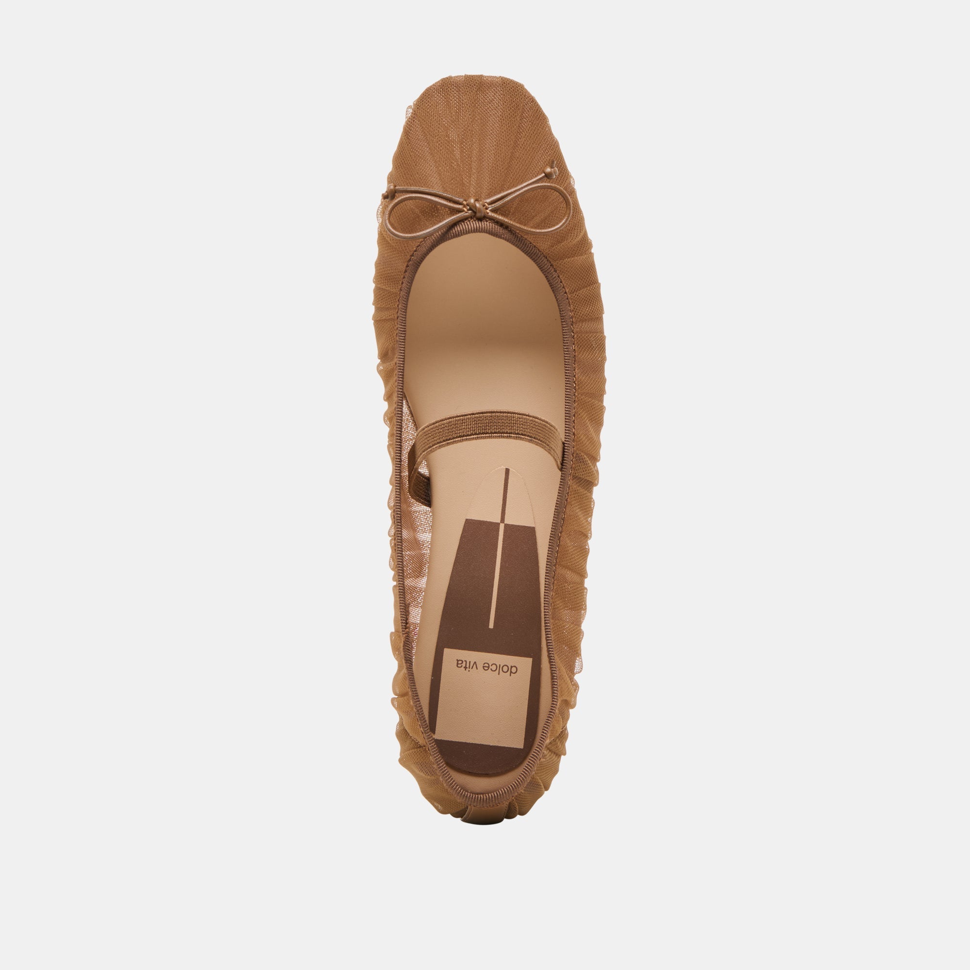 RAEVEN BALLET FLATS MID BROWN TULLE