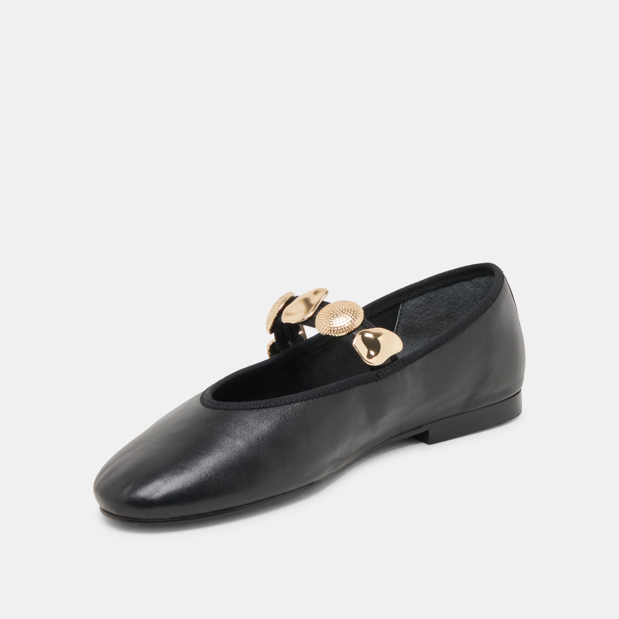 RELAN BALLET FLATS BLACK LEATHER