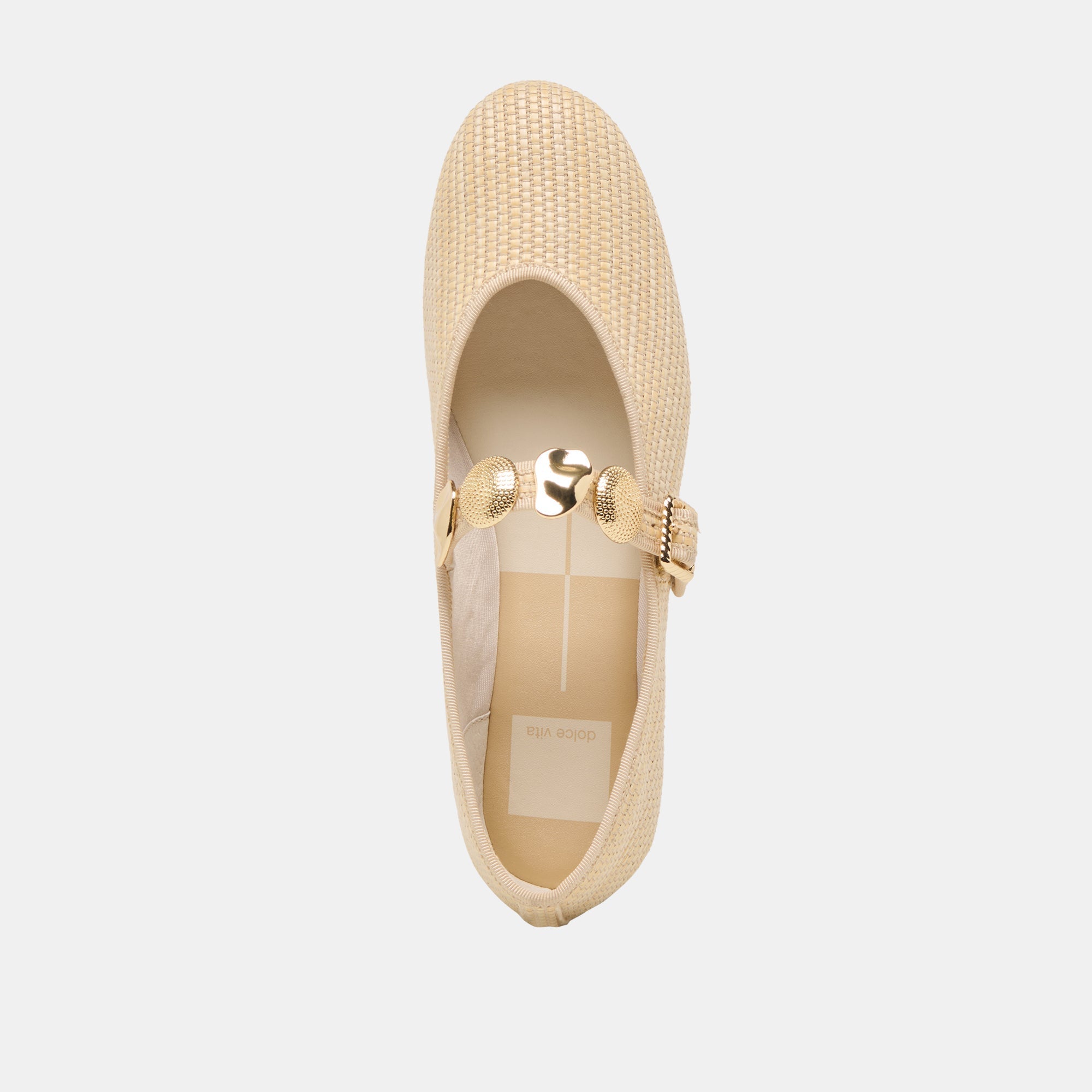 RELAN BALLET FLATS LT NATURAL RAFFIA