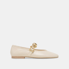 RELAN BALLET FLATS OFF WHITE LEATHER