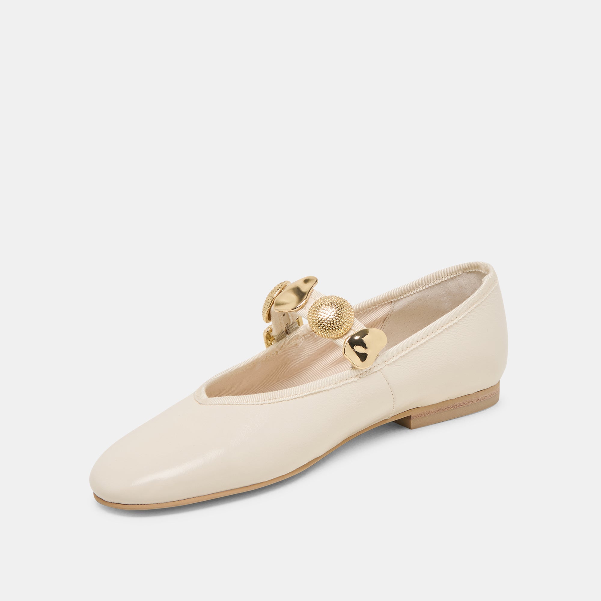 RELAN BALLET FLATS OFF WHITE LEATHER