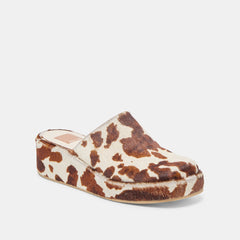 ROSITA FLATS COCOA TAURUS CALF HAIR