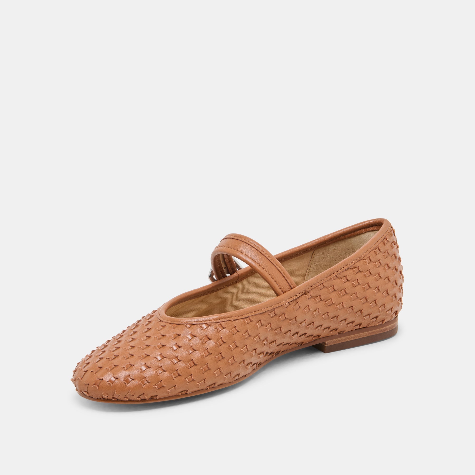ROSLYN WOVEN BALLET FLATS SADDLE WOVEN LEATHER