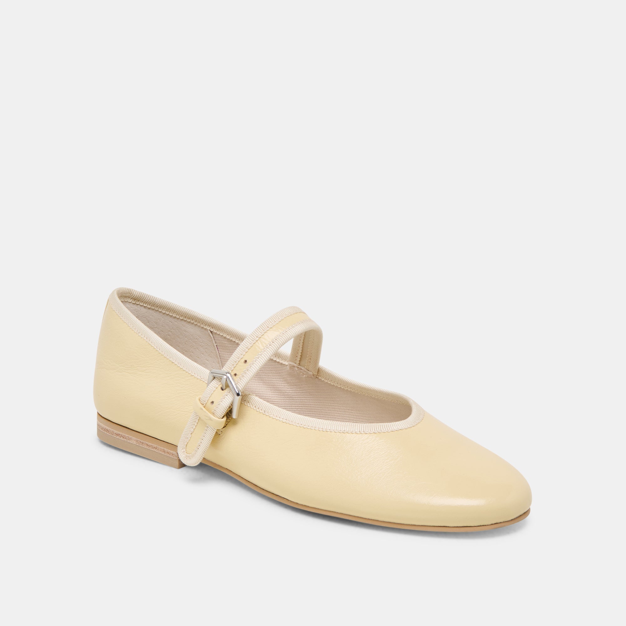 ROSLYN BALLET FLATS LIGHT YELLOW LEATHER