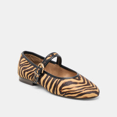 ROSLYN BALLET FLATS TIGER CALF HAIR