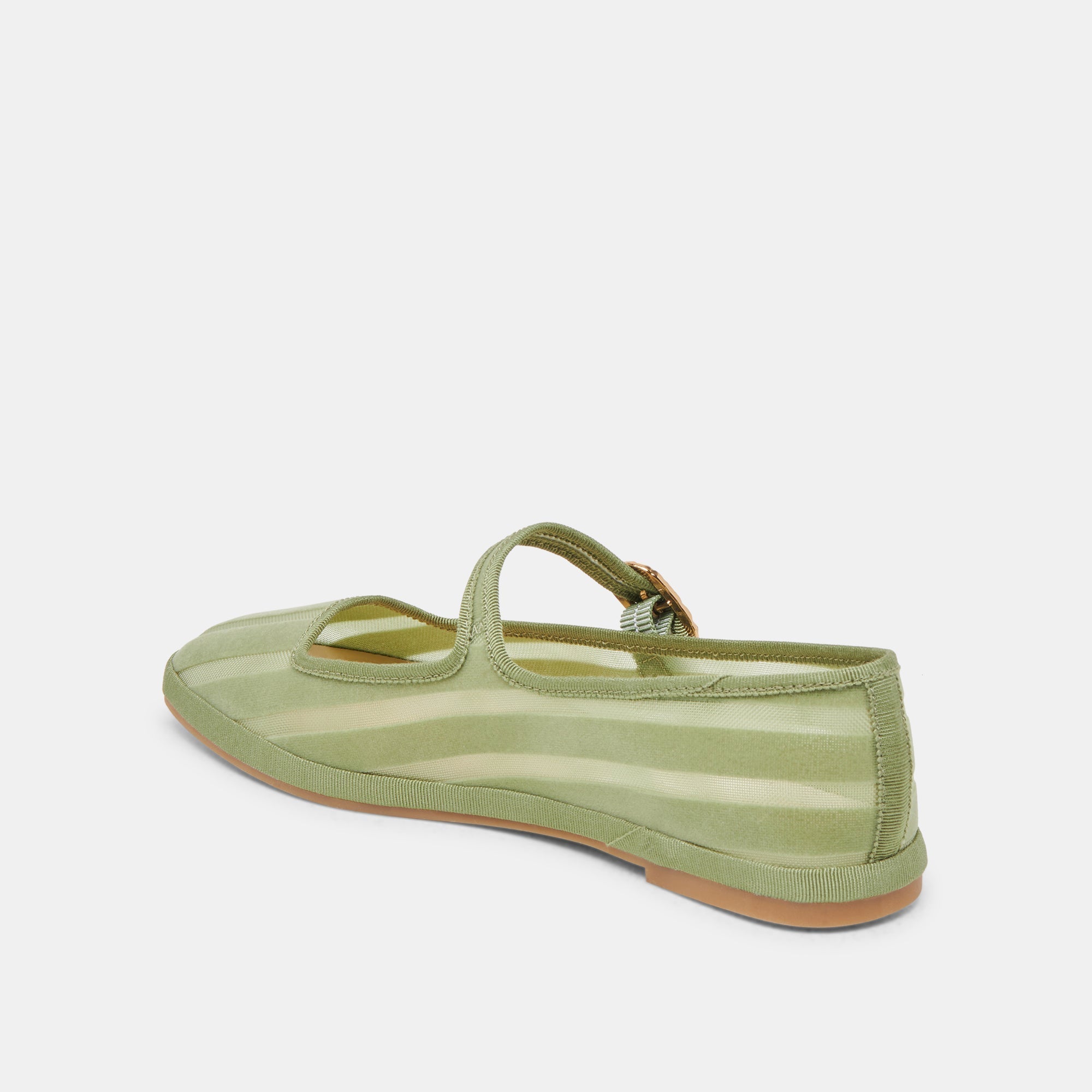 TAMEKA BALLET FLATS JADE STRIPE MESH