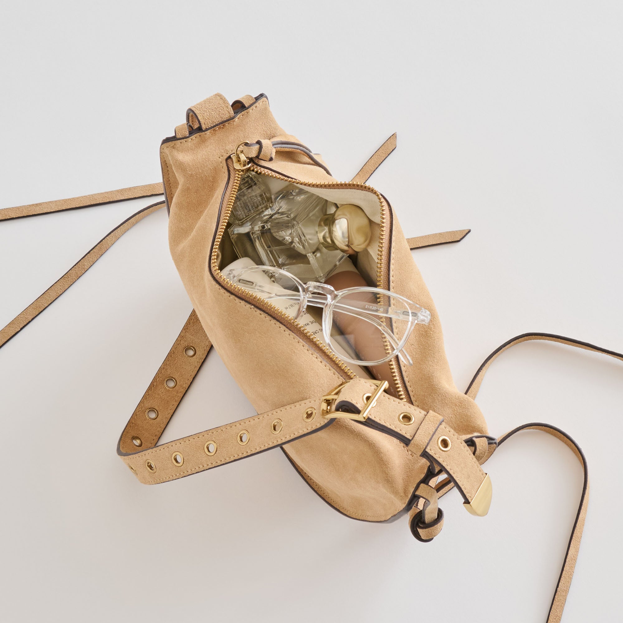 VERONA SHOULDER BAG BEIGE SUEDE