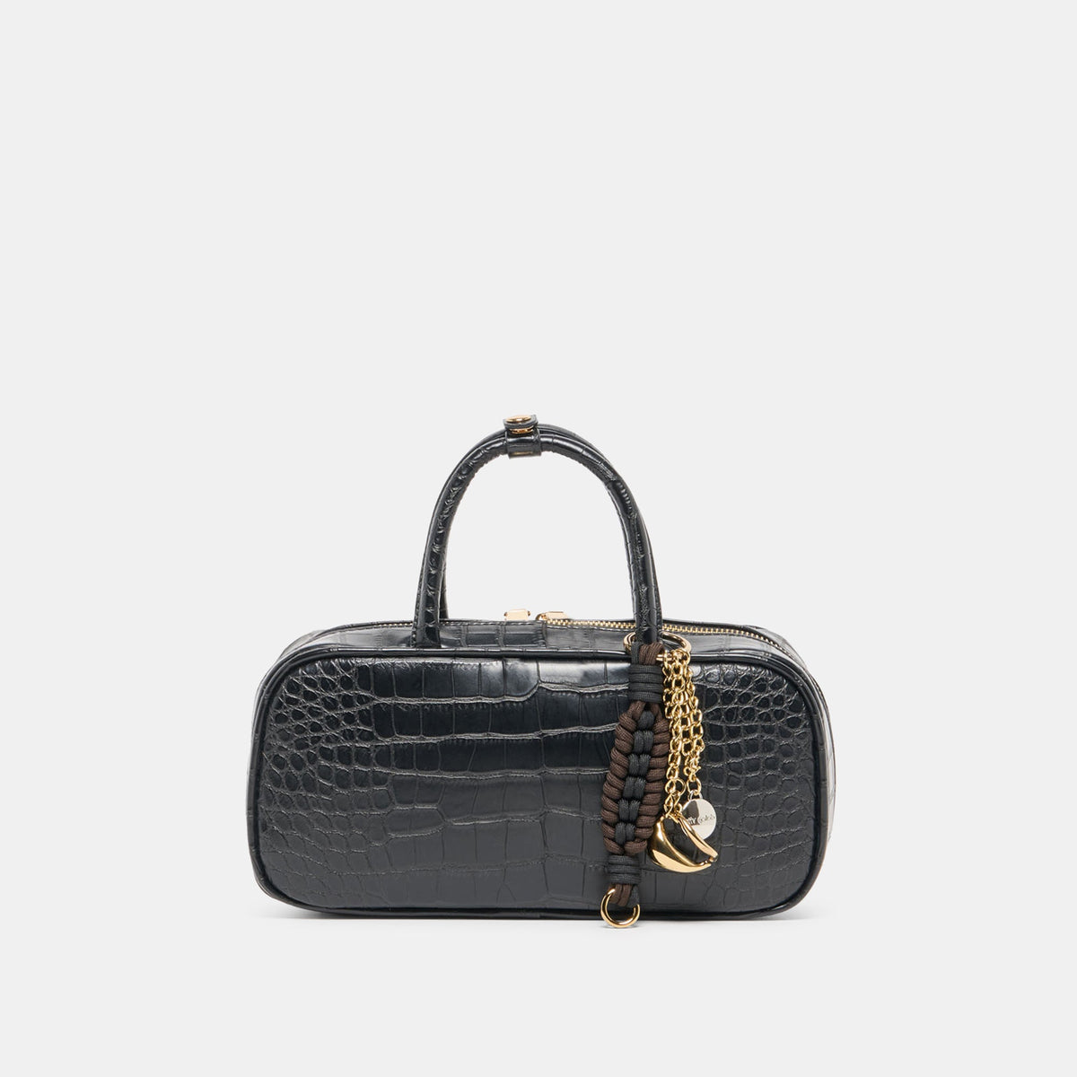 FLYN HANDBAG BLACK CROCO STELLA