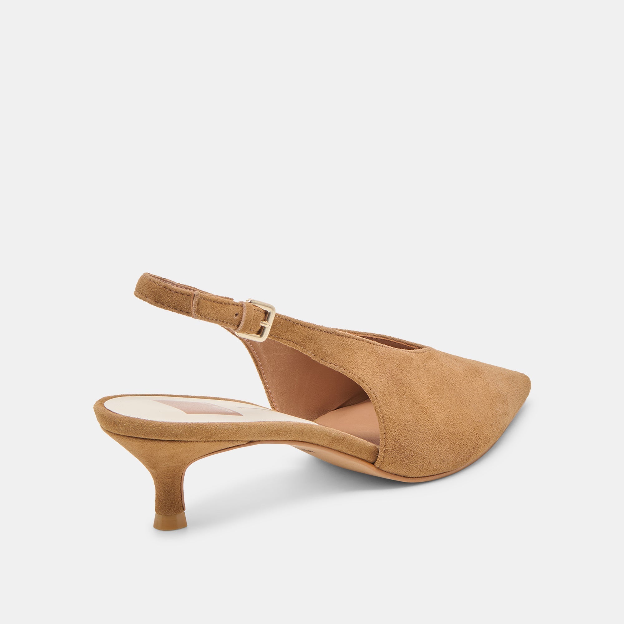 ALENNA HEELS LT BROWN SUEDE