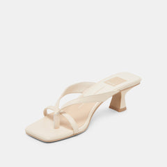 BREVEL HEELS BONE LEATHER