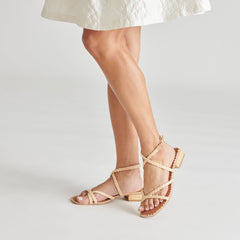 BRINN SANDALS LT NATURAL RAFFIA