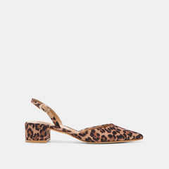 CAREL HEELS DK LEOPARD SATIN