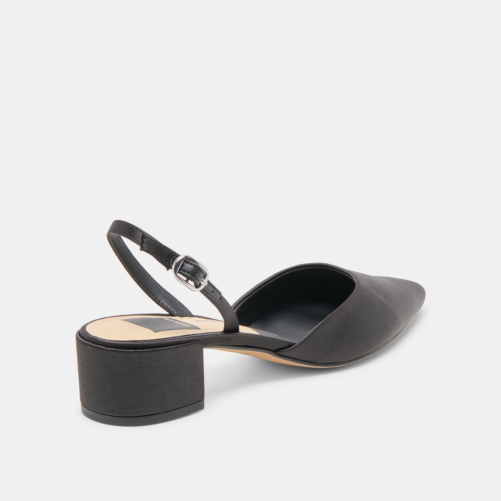 CAREL HEELS ONYX SATIN