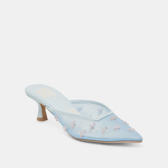 CLARA HEELS ICE BLUE MESH