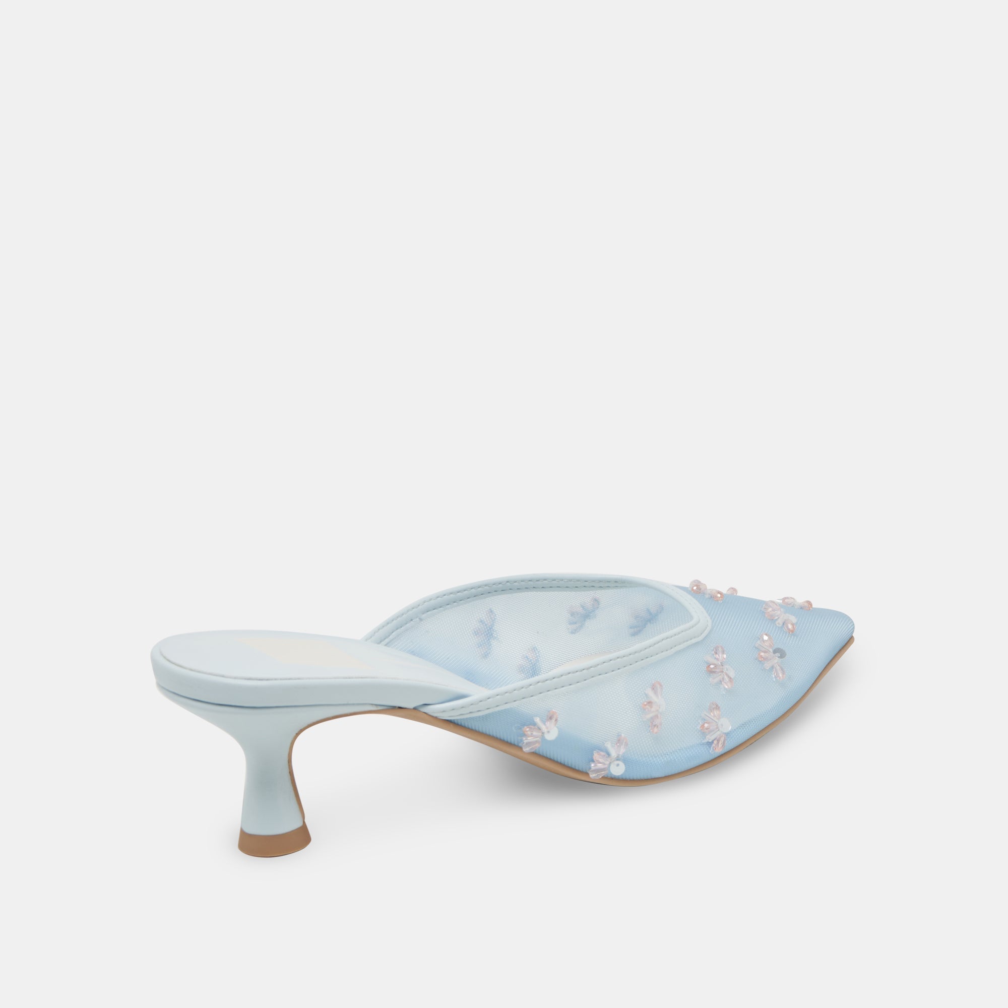 CLARA HEELS ICE BLUE MESH