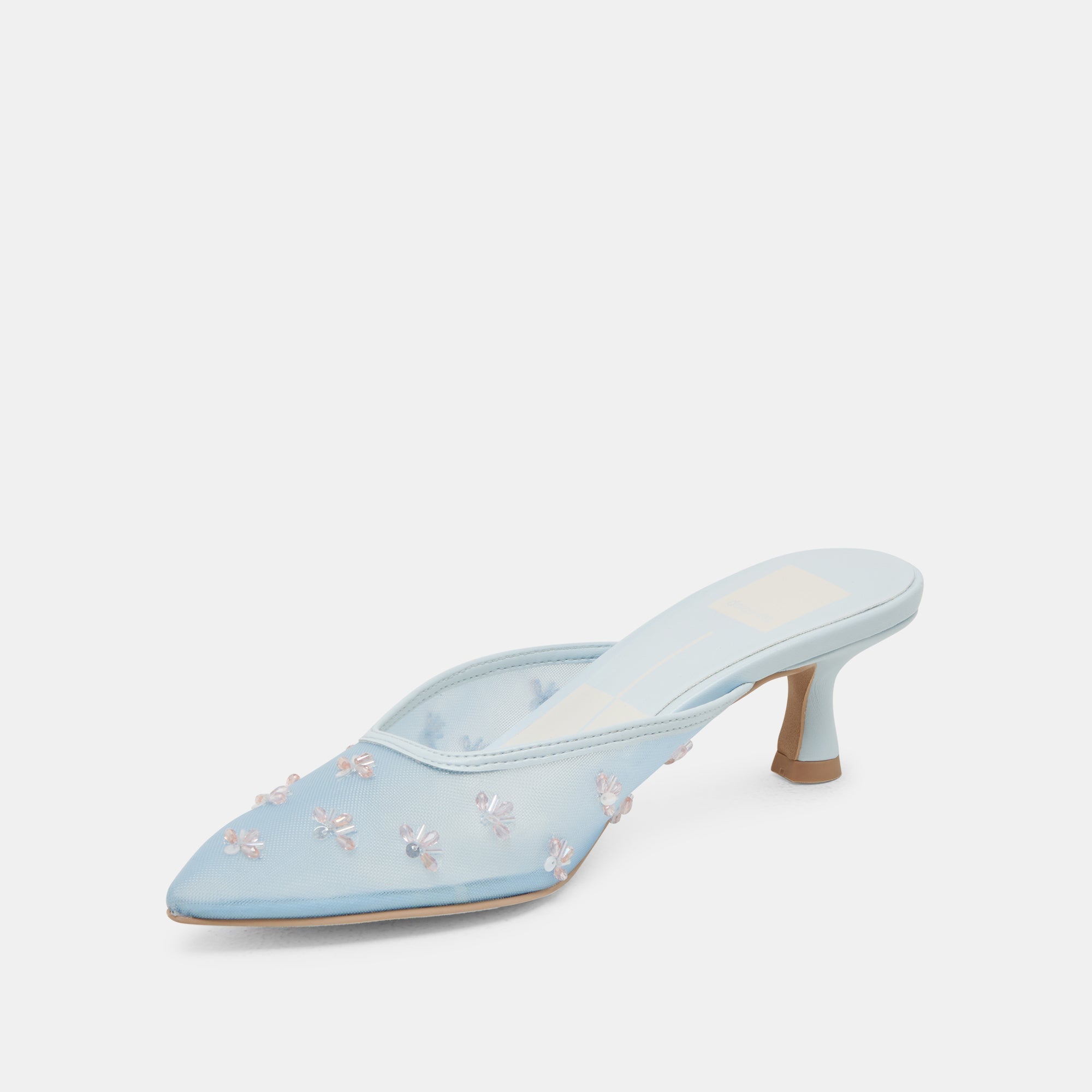 CLARA HEELS ICE BLUE MESH