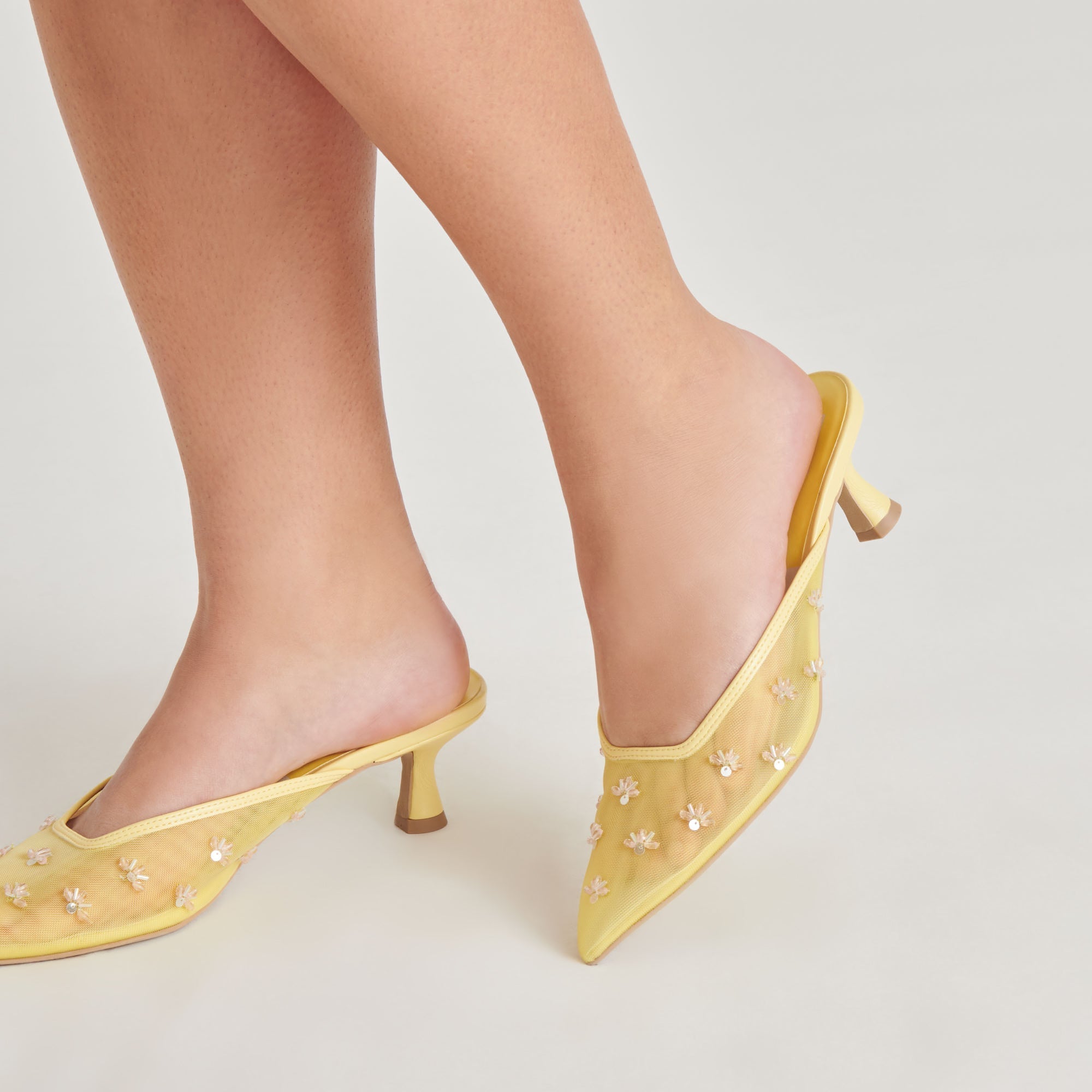 CLARA HEELS LEMON MESH