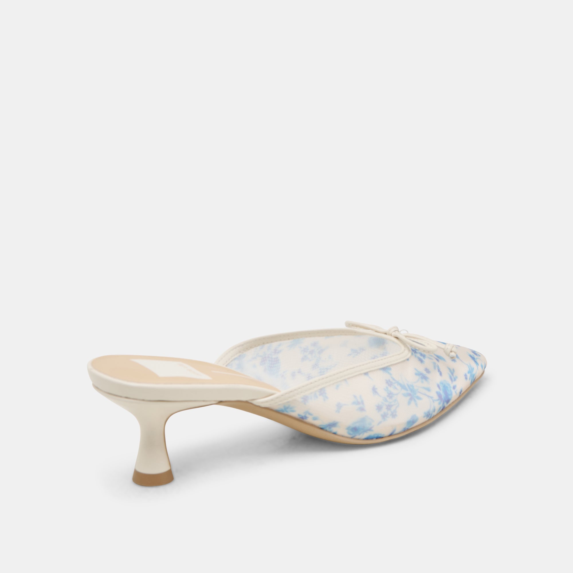 CLEO HEELS BLUE FLORAL MESH