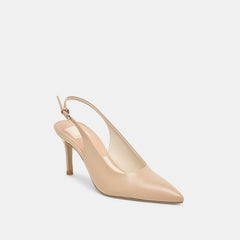 ELASI HEELS BEIGE CRINKLE PATENT
