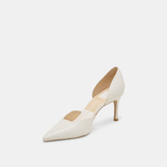 ELOY HEELS WHITE LEATHER