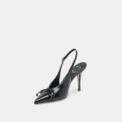 GEENA HEELS BLACK LEATHER