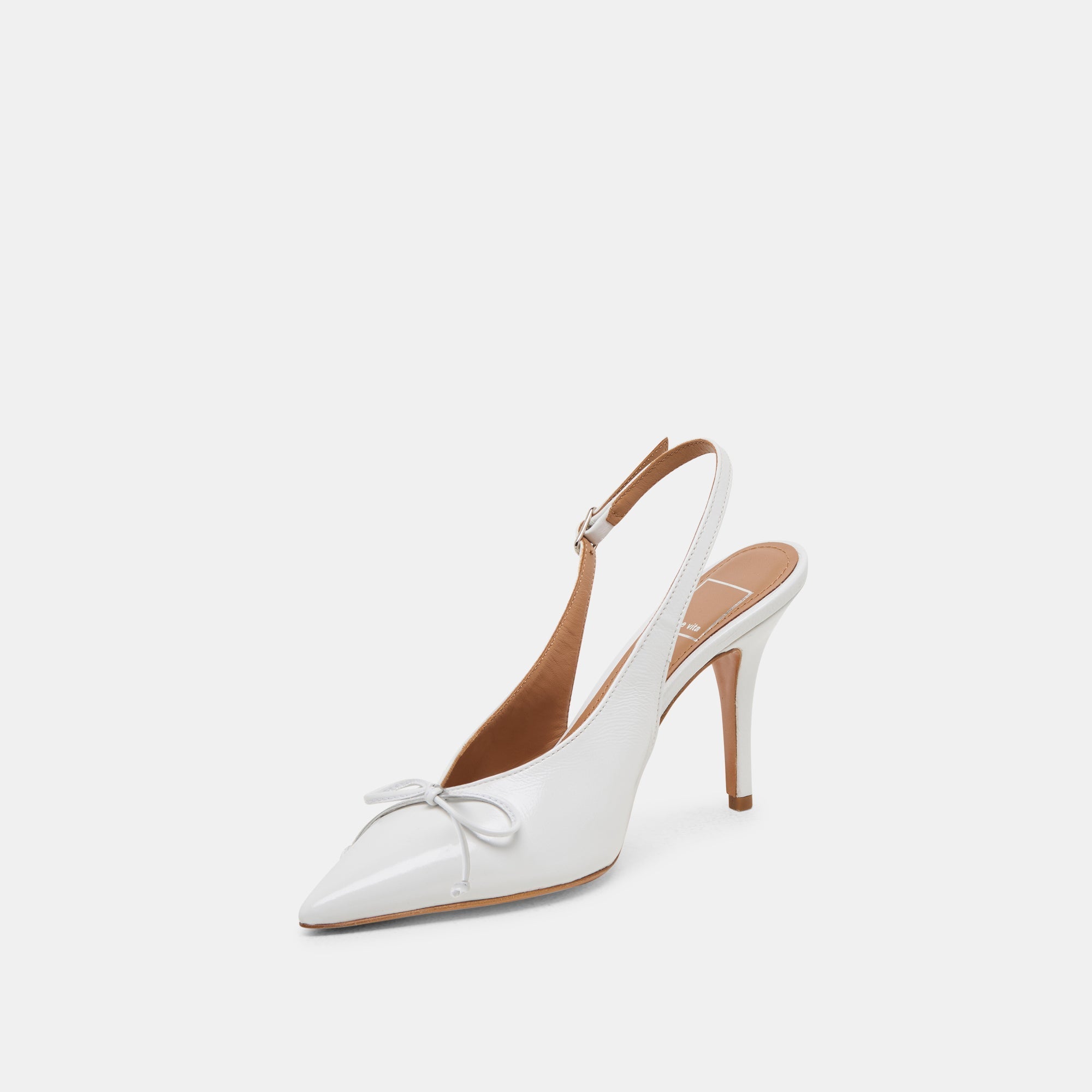 GEENA HEELS WHITE LEATHER