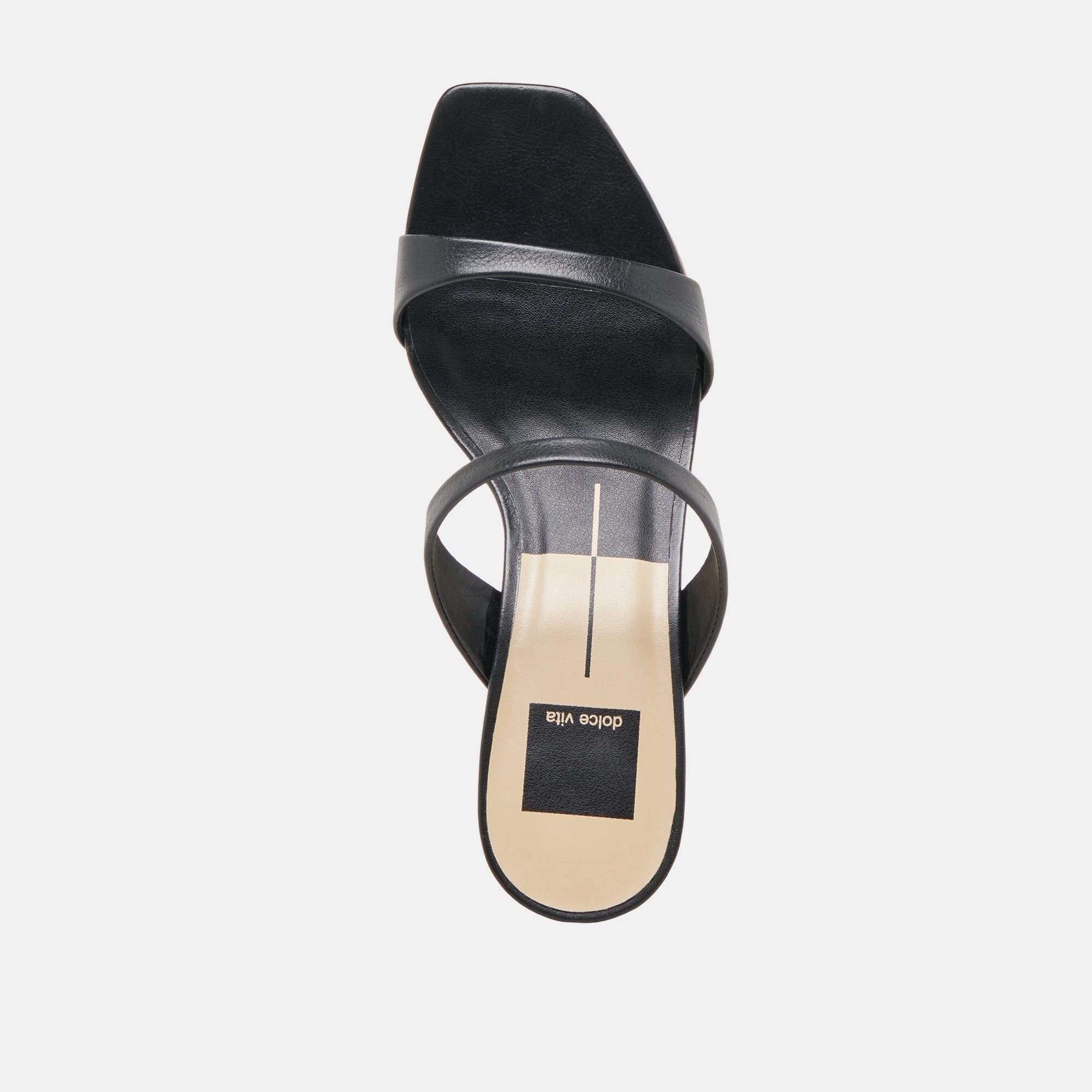 GENORA WIDE HEELS BLACK LEATHER