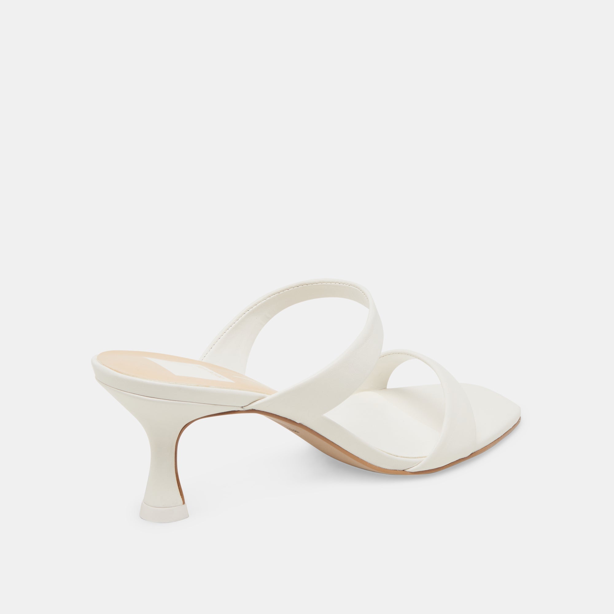 GENORA HEELS WHITE LEATHER