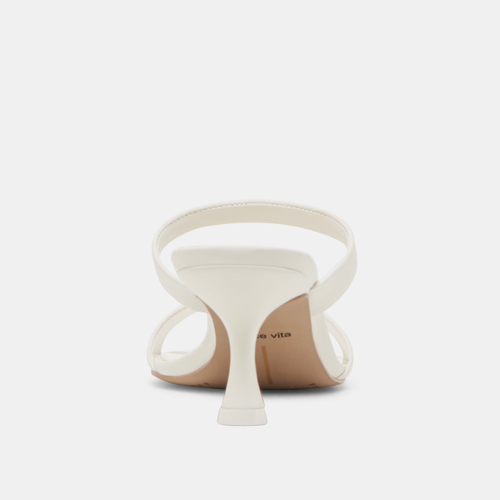 GENORA HEELS WHITE LEATHER