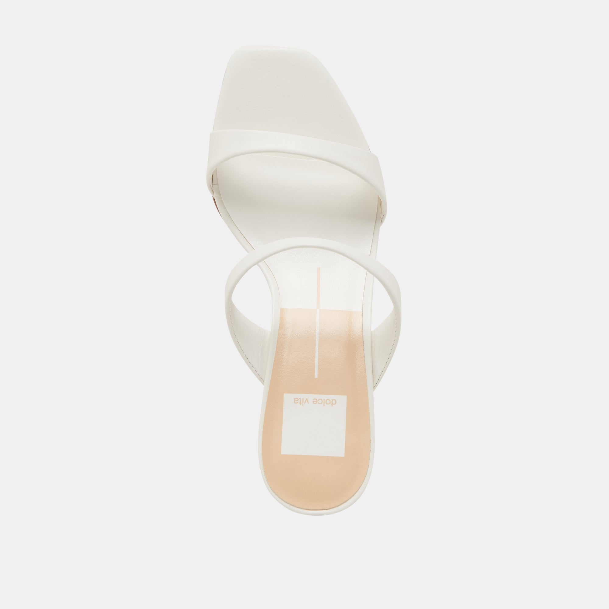 GENORA HEELS WHITE LEATHER