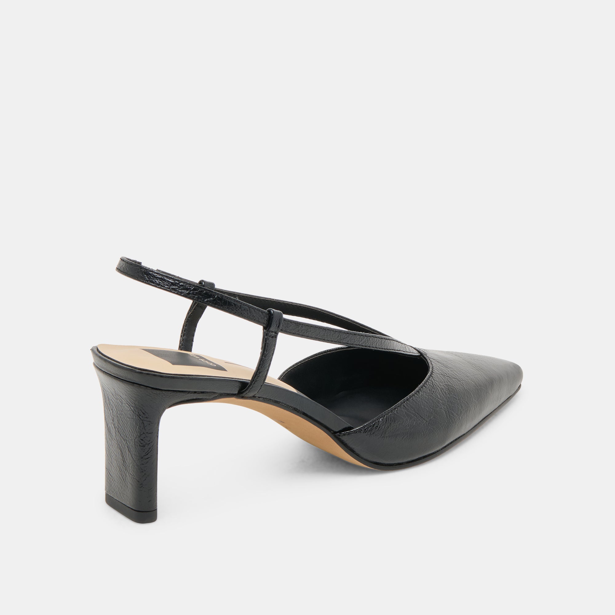 GINAY HEELS  BLACK LEATHER