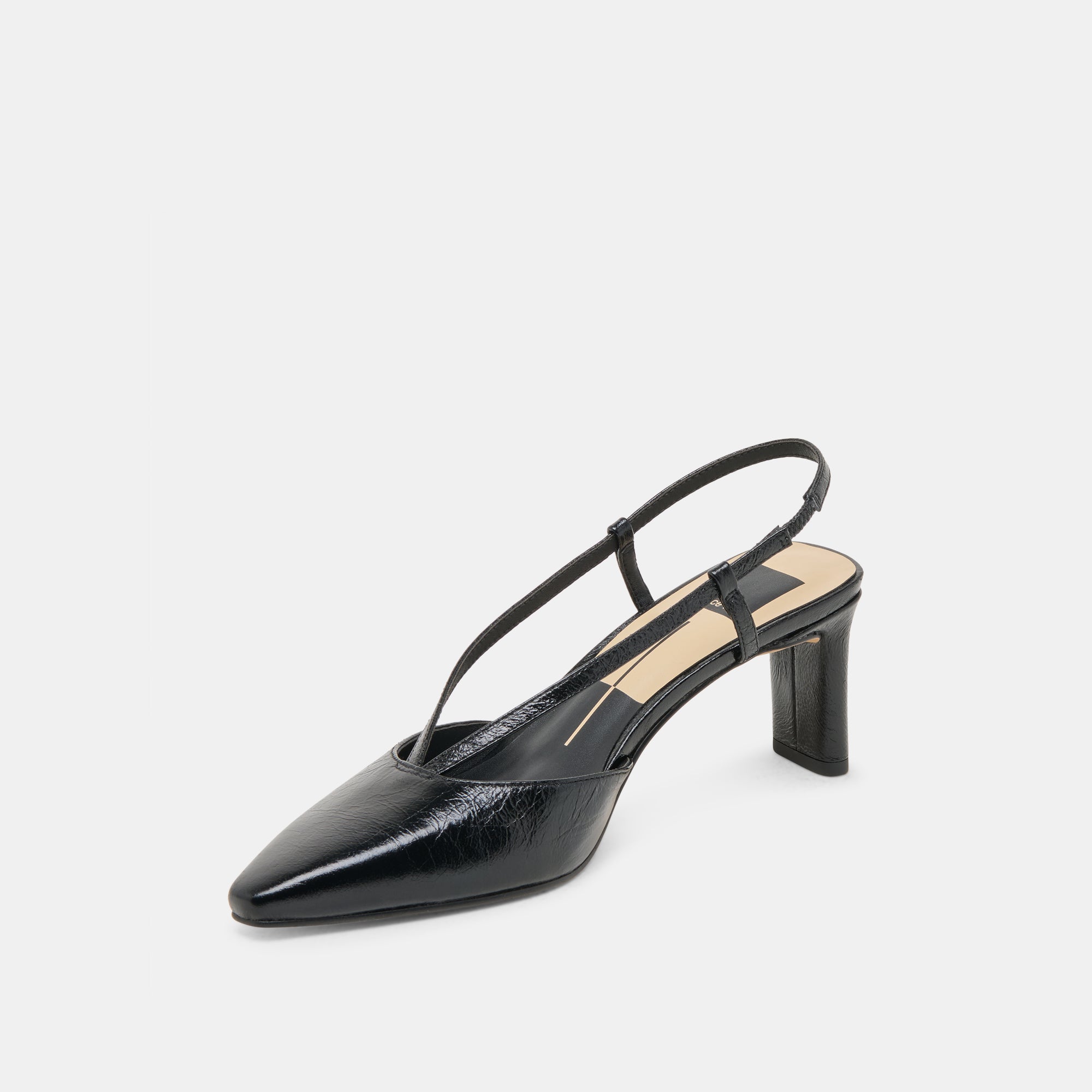 GINAY HEELS  BLACK LEATHER