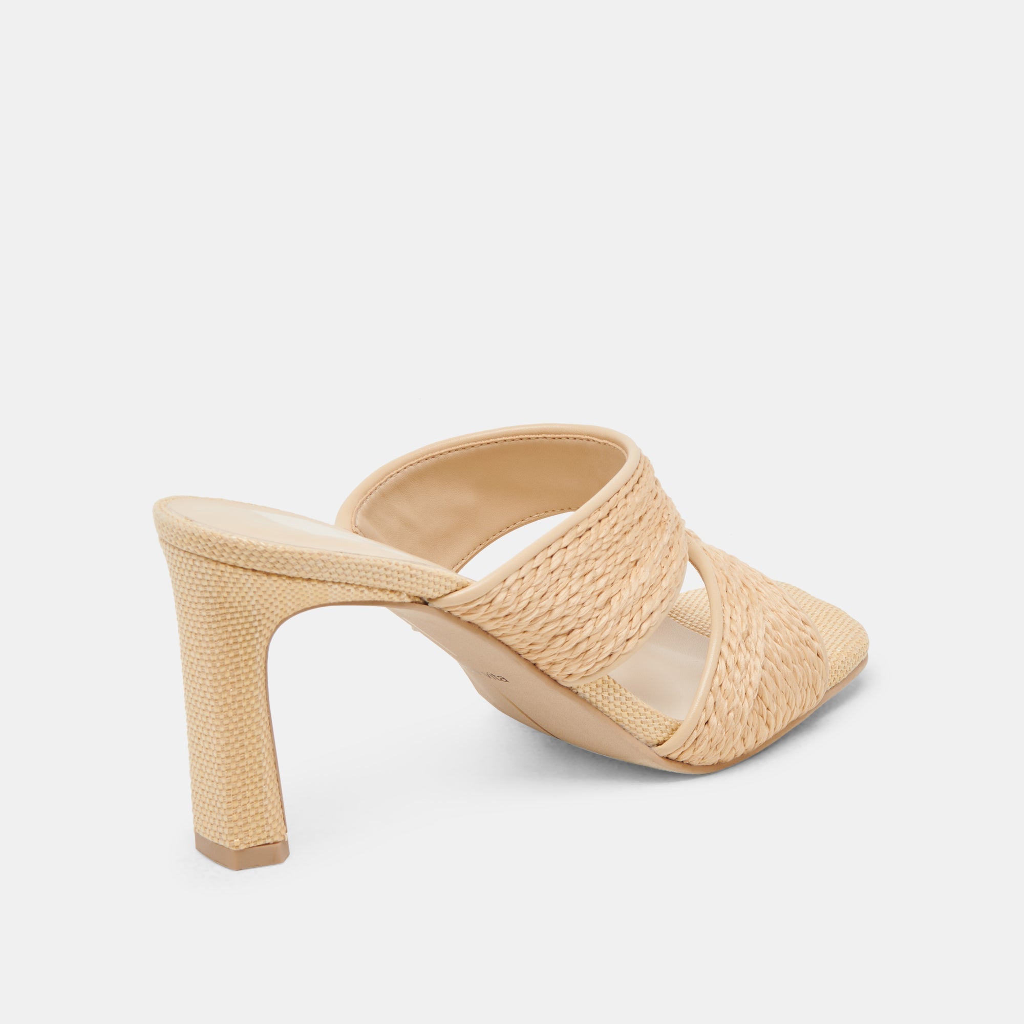 GITEL WIDE HEELS LT NATURAL RAFFIA