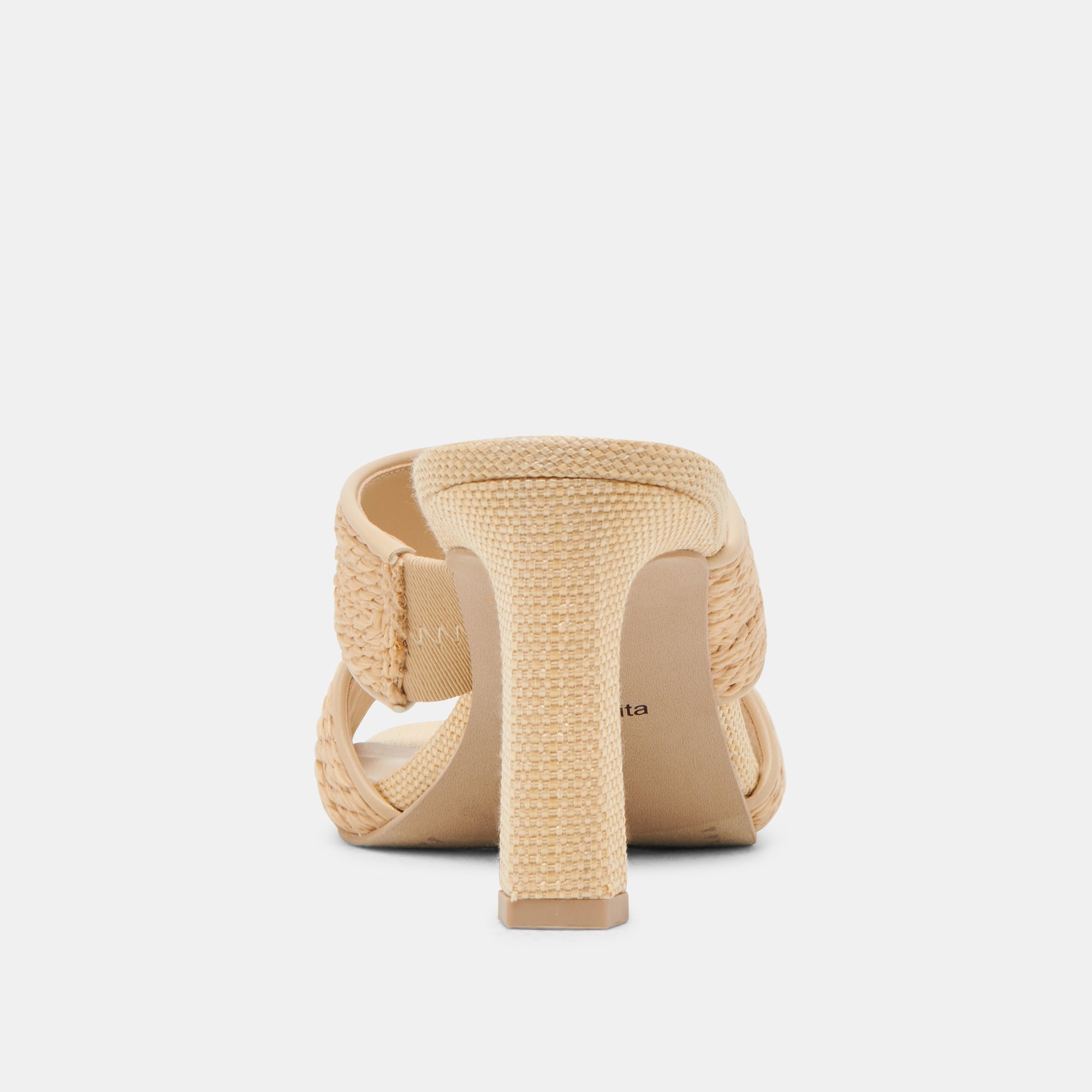 GITEL WIDE HEELS LT NATURAL RAFFIA