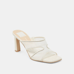 GITEL WIDE HEELS OFF WHITE MESH