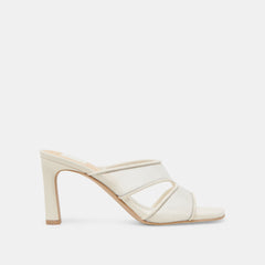 GITEL HEELS OFF WHITE MESH