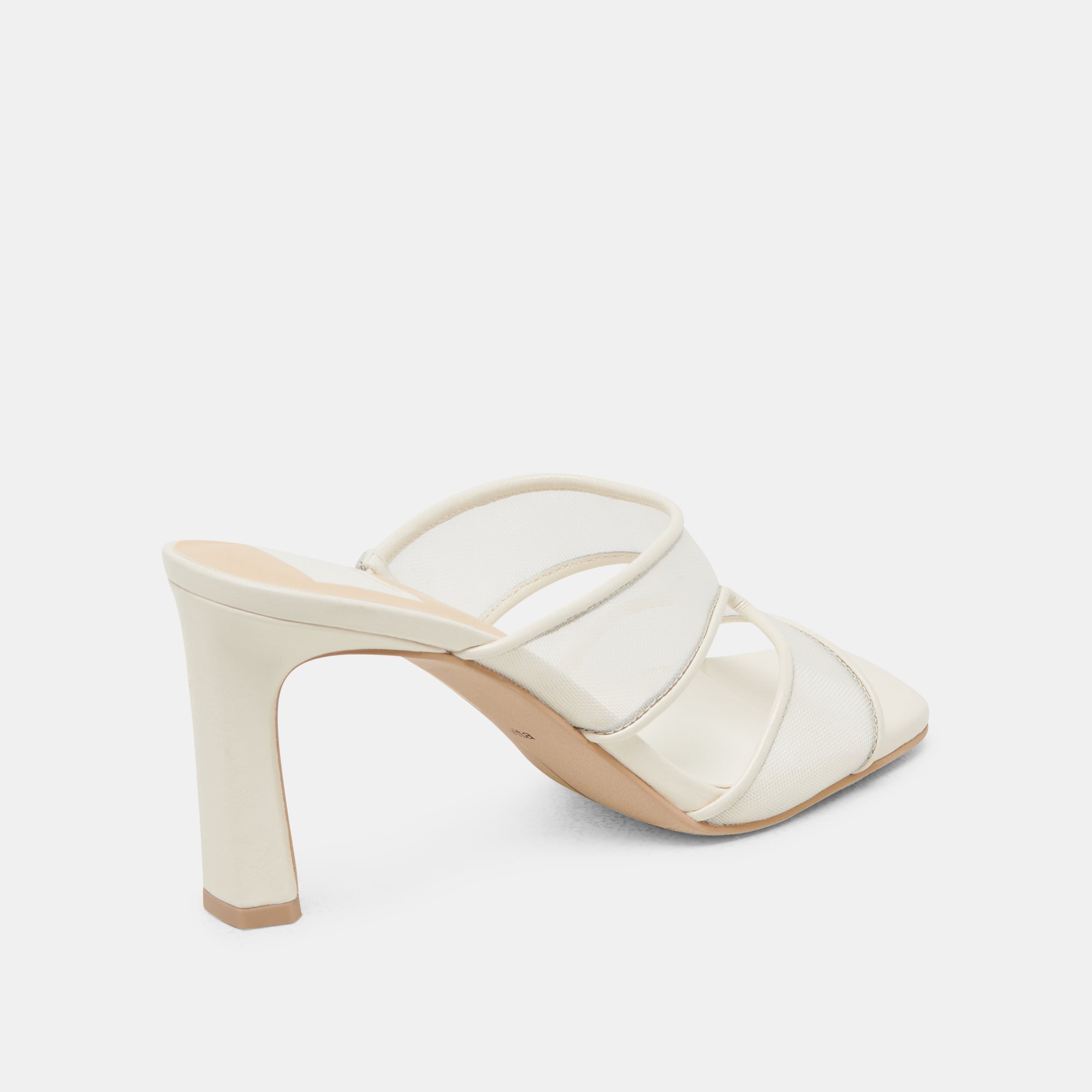 GITEL HEELS OFF WHITE MESH