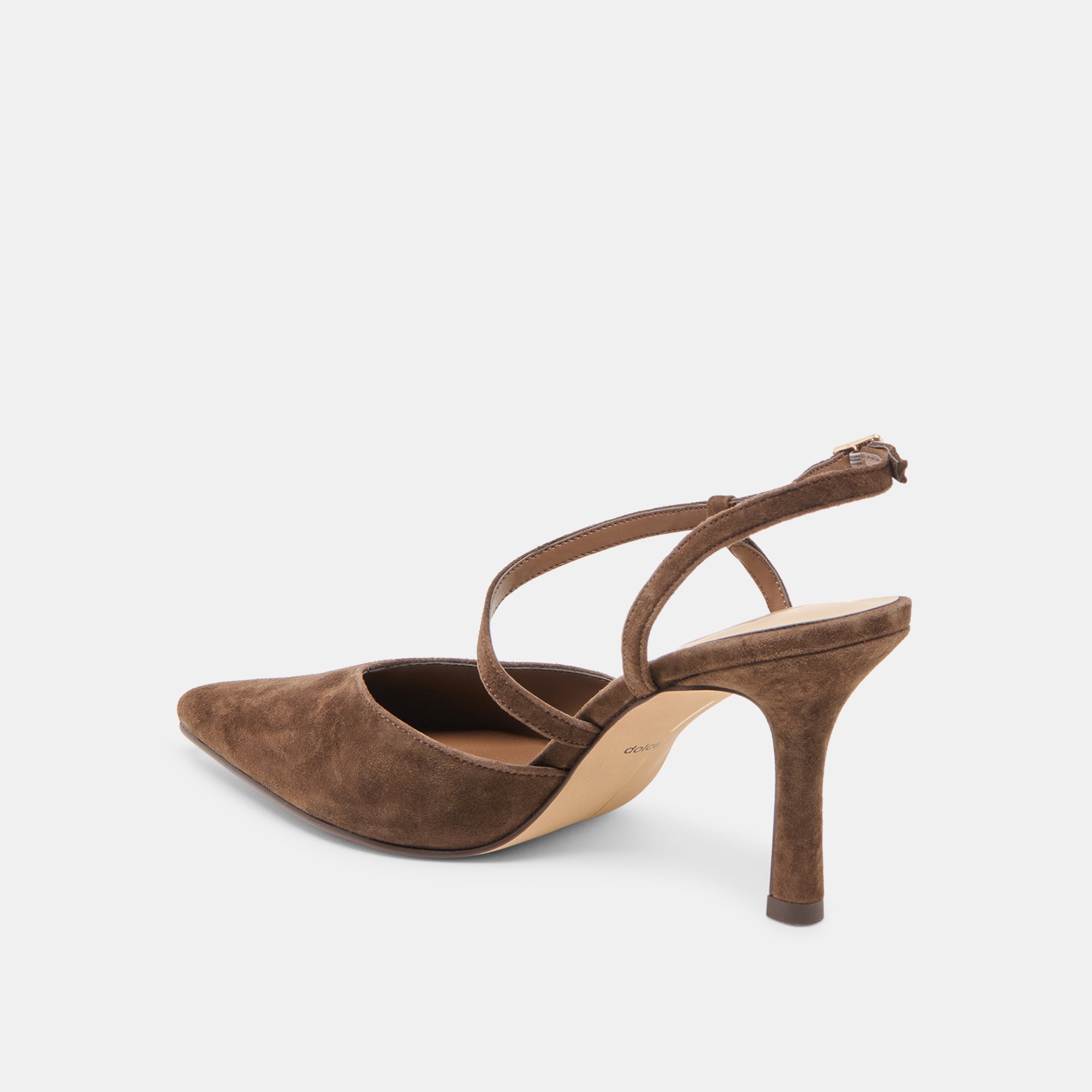 KAMRA HEELS DK BROWN SUEDE