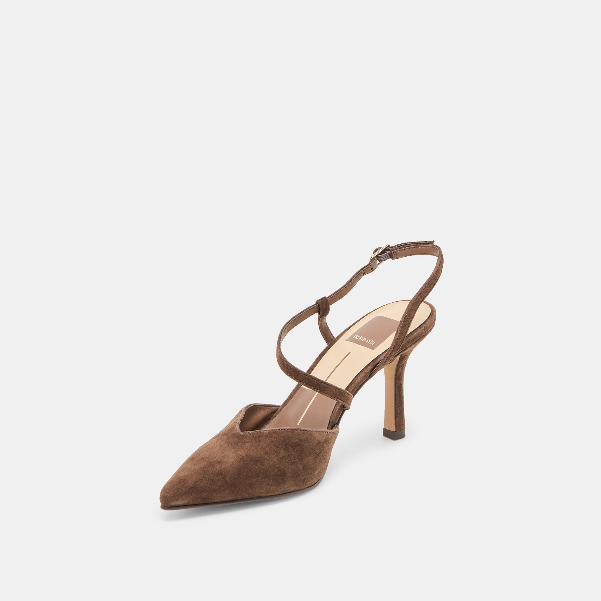 KAMRA HEELS DK BROWN SUEDE