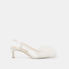 KAMY HEELS TRUE WHITE SATIN