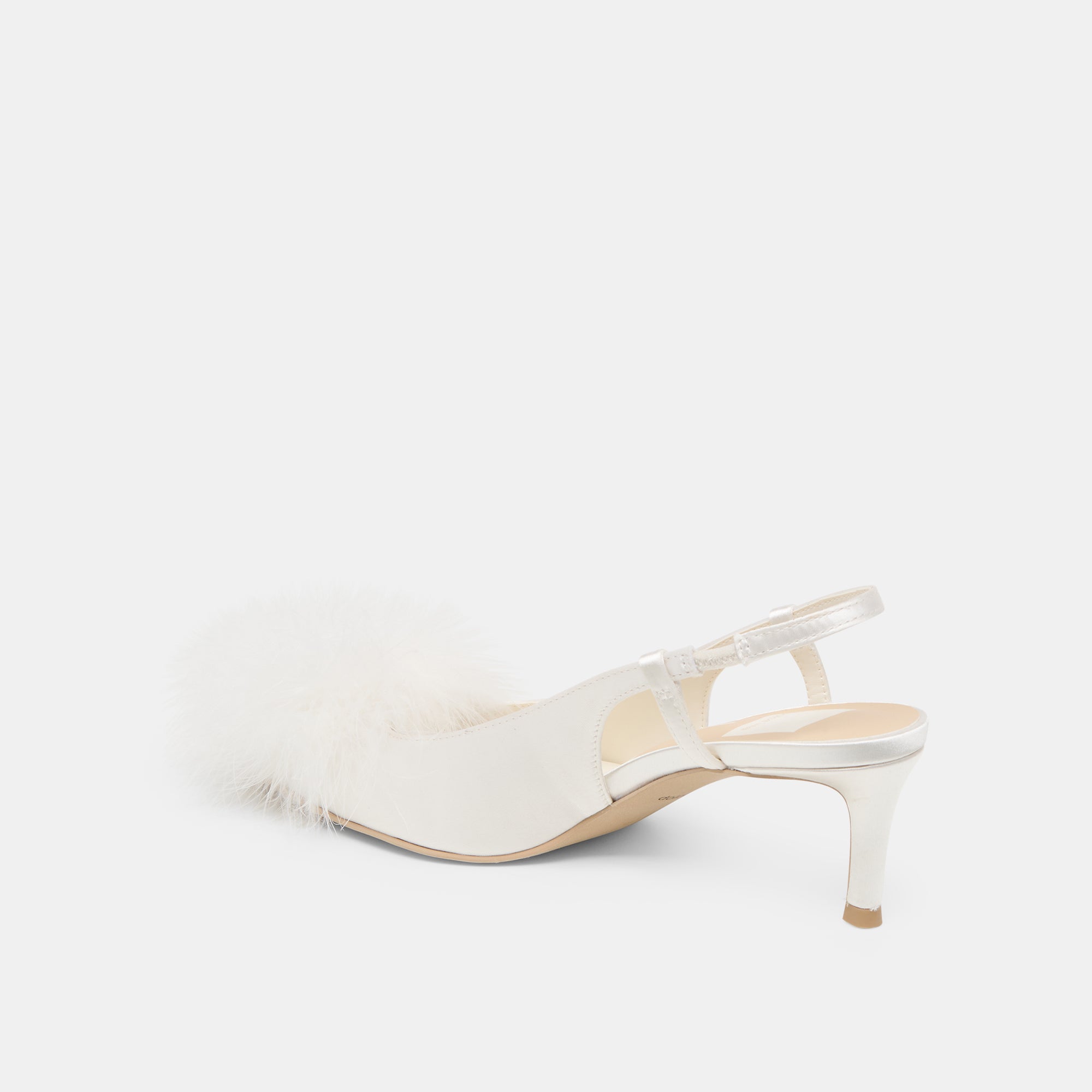 KAMY HEELS TRUE WHITE SATIN