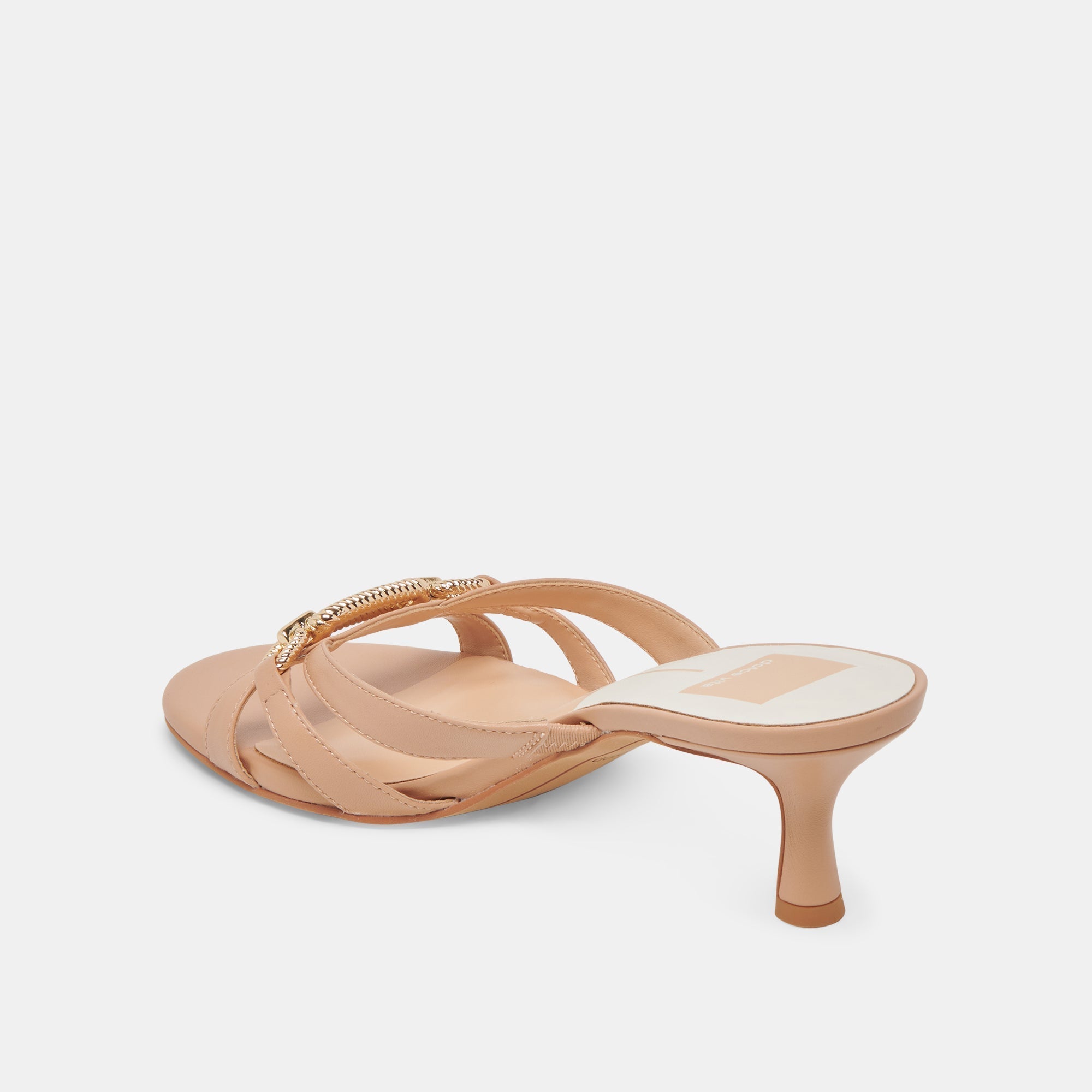 LERAH HEELS CAFE EMBOSSED LEATHER