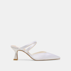 LINORE HEELS TRUE WHITE SATIN