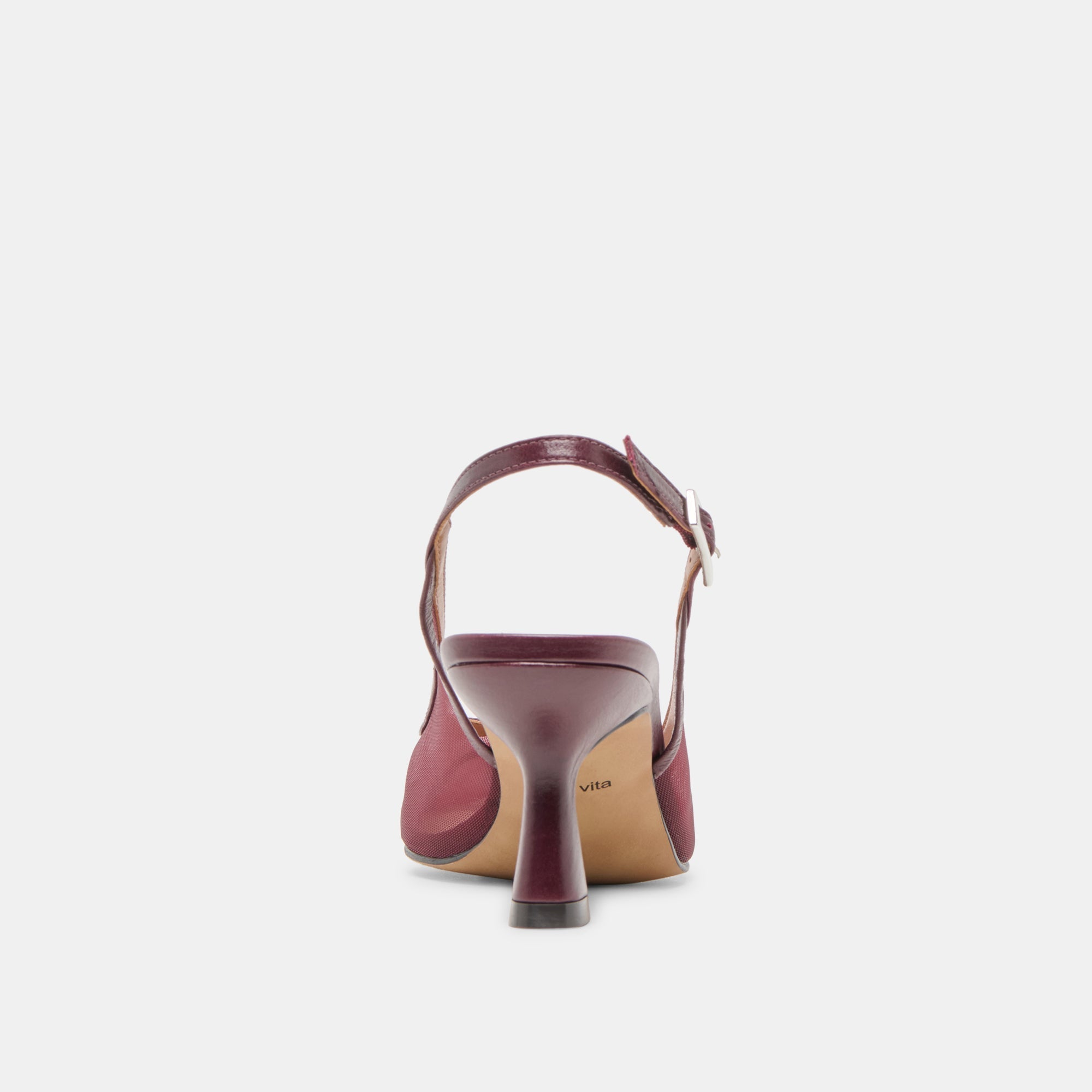 LORINE HEELS BURGUNDY MESH