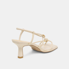 MYLEE HEELS CREME LEATHER