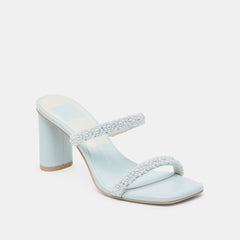 NOLAH PEARL HEELS ICE BLUE STELLA