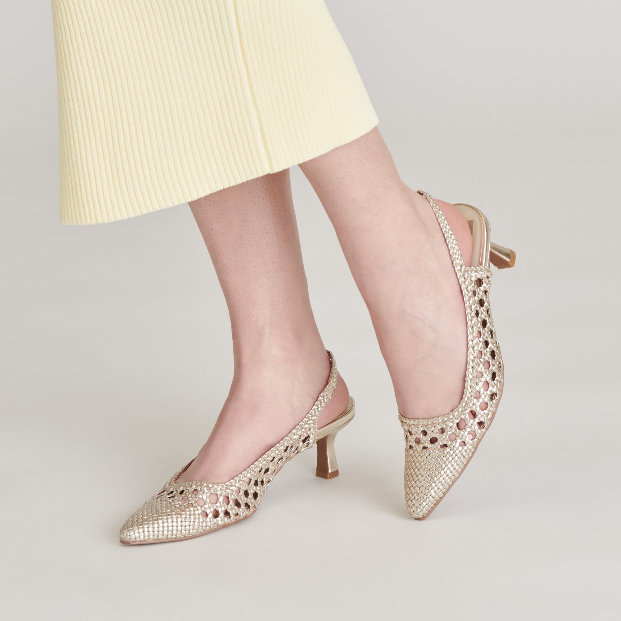 OLYMPA HEELS LIGHT GOLD METALLIC STELLA
