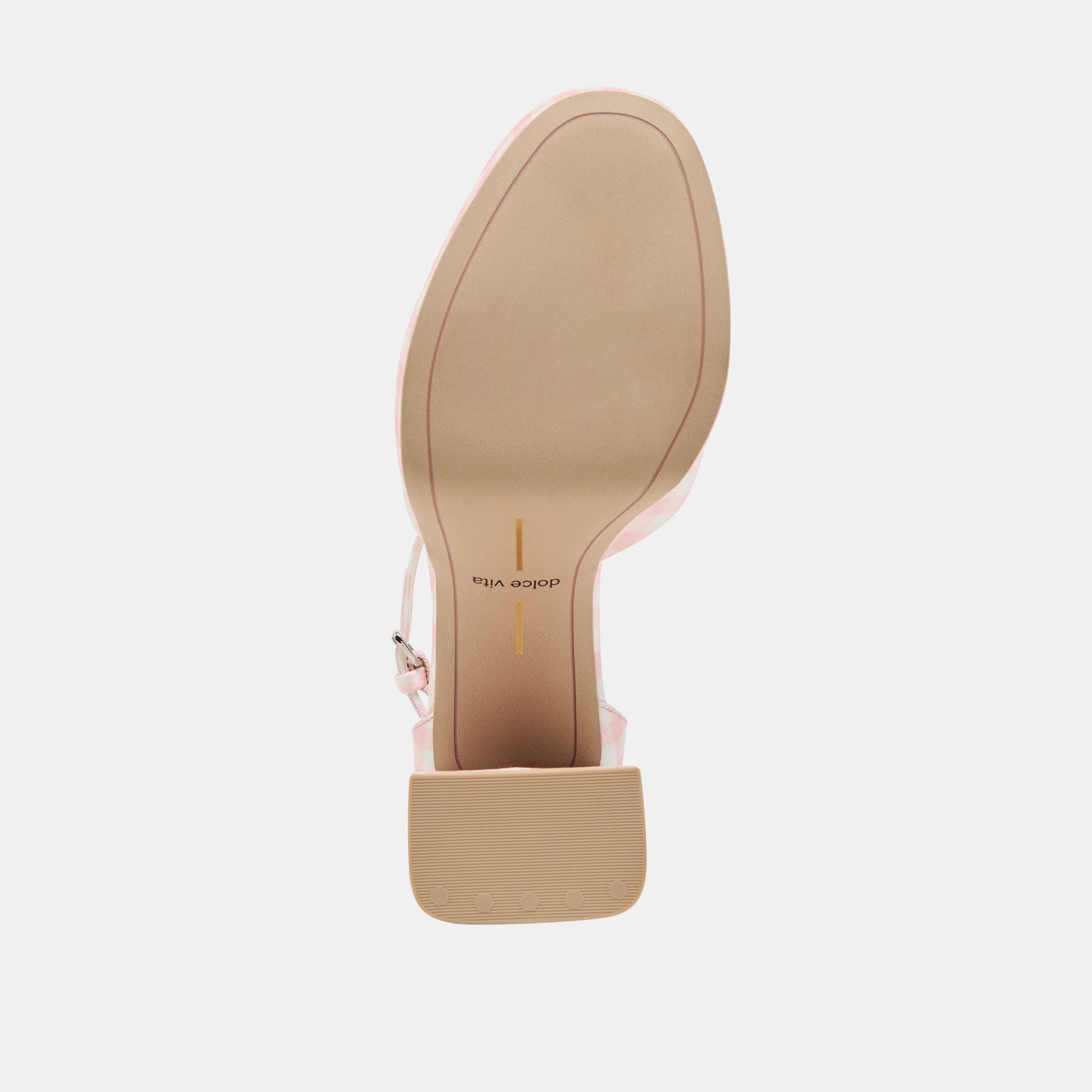 PANDRO X BYRDIE GOLF HEELS PINK PLAID GINGHAM